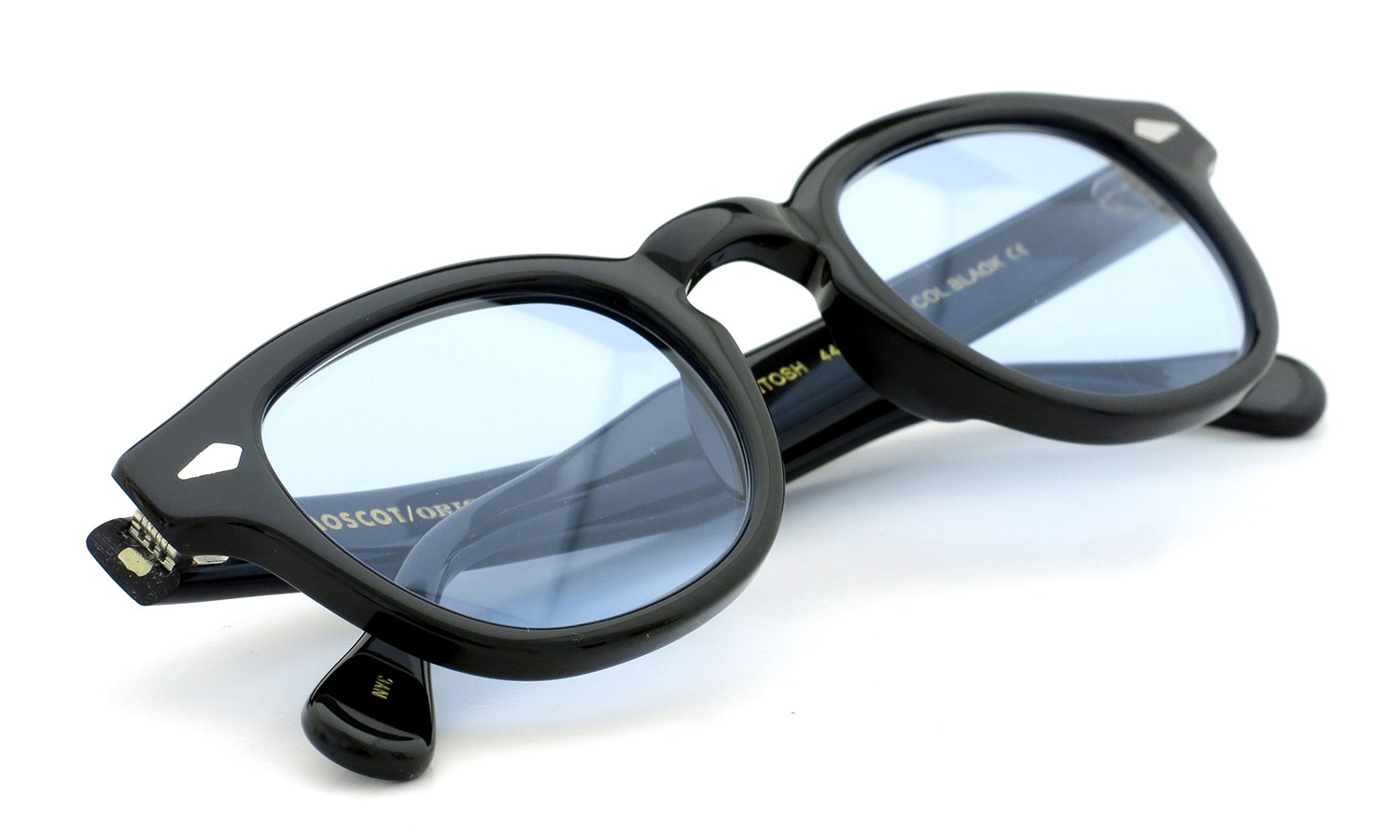 MOSCOT サングラスカスタム LEMTOSH レムトッシュ Col.BLACK 44size /ライトブルーレンズ