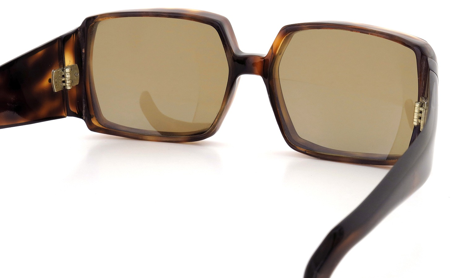 FRANCE Vintage サングラス 推定1950年代 THREE DOTS BIG SQUARE FRAME 63-17 DEMI