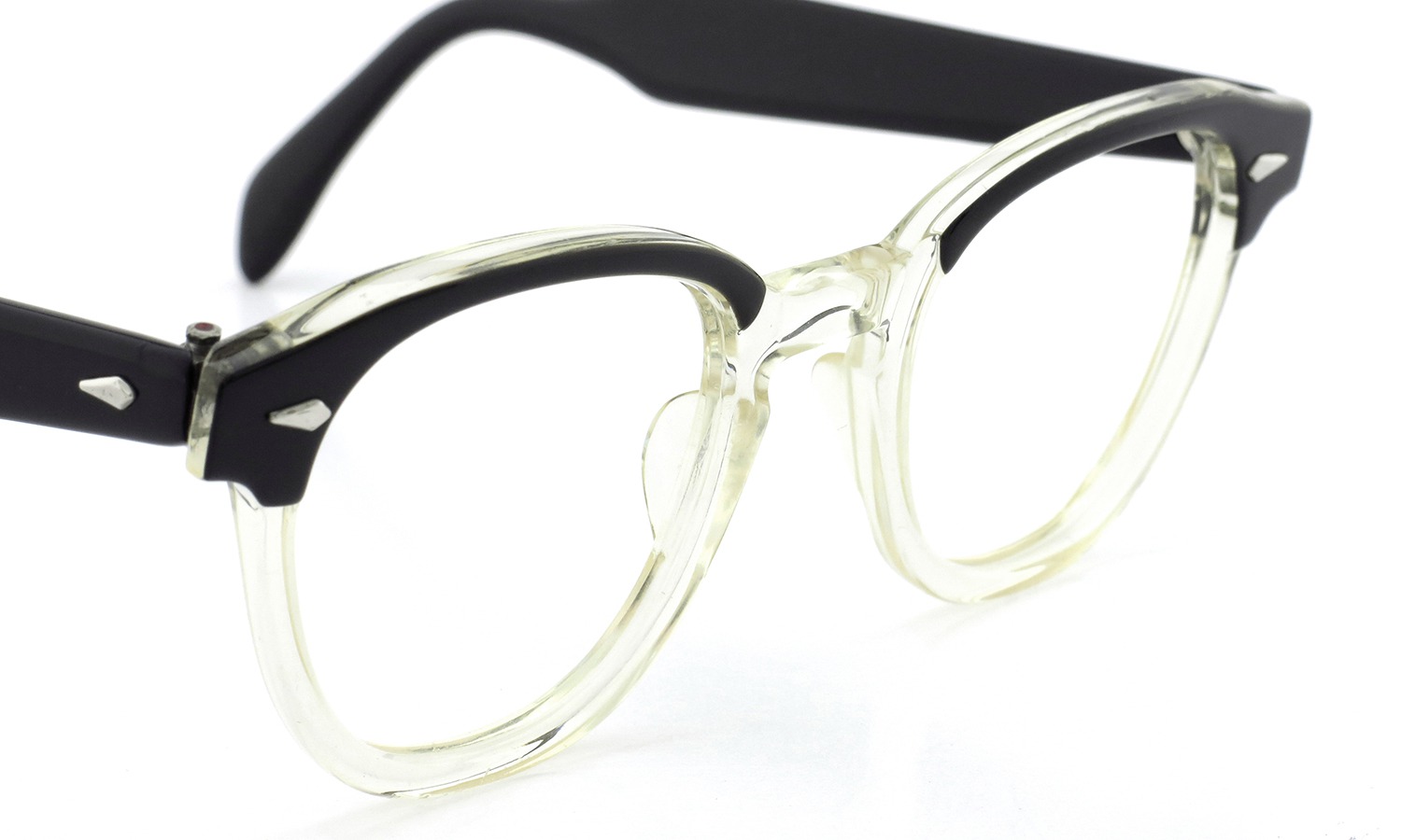 American Optica Vintage ヴィンテージ メガネ 推定1960年代 JAZZ BLACK CB-CLEAR 46-22