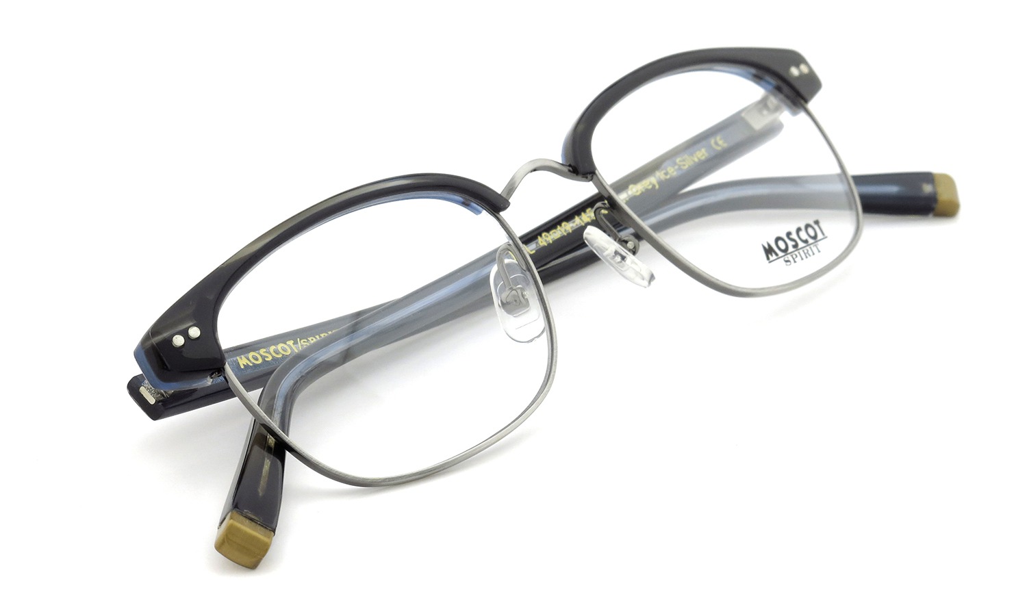 MOSCOT SPIRIT モスコット スピリット メガネ JOEL ジョエル col.Grey Ice-Silver 49サイズ