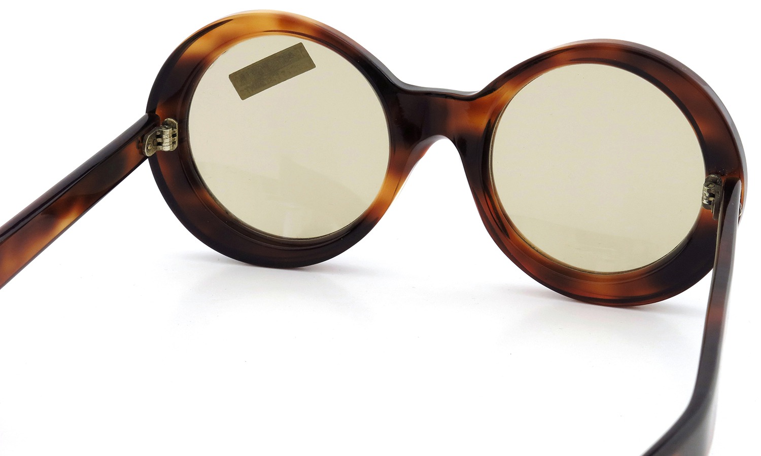 FRANCE Vintage 推定1950年代 celluloid TWO DOTS ROUND FRAME DEMI 48-17