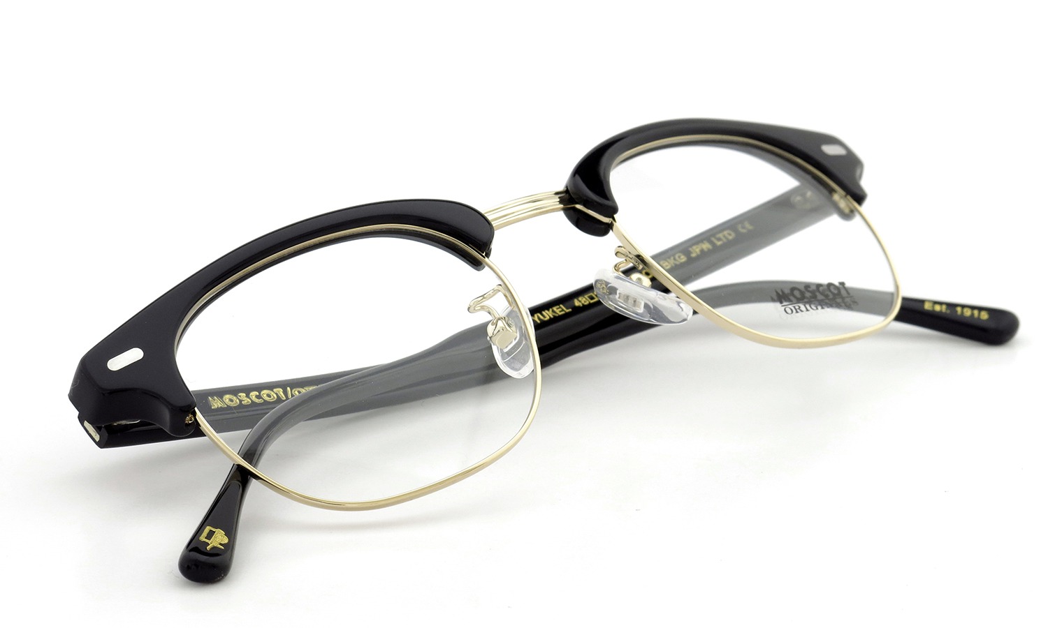 MOSCOT モスコット 日本限定モデル メガネ YUKEL col.Black-GOLD 46size