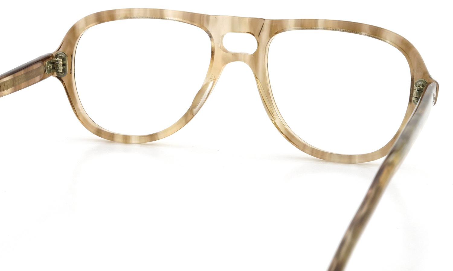 TART Optical タートオプティカル ヴィンテージ メガネ Double Bridge Aviator 48-17 Beige-sasa