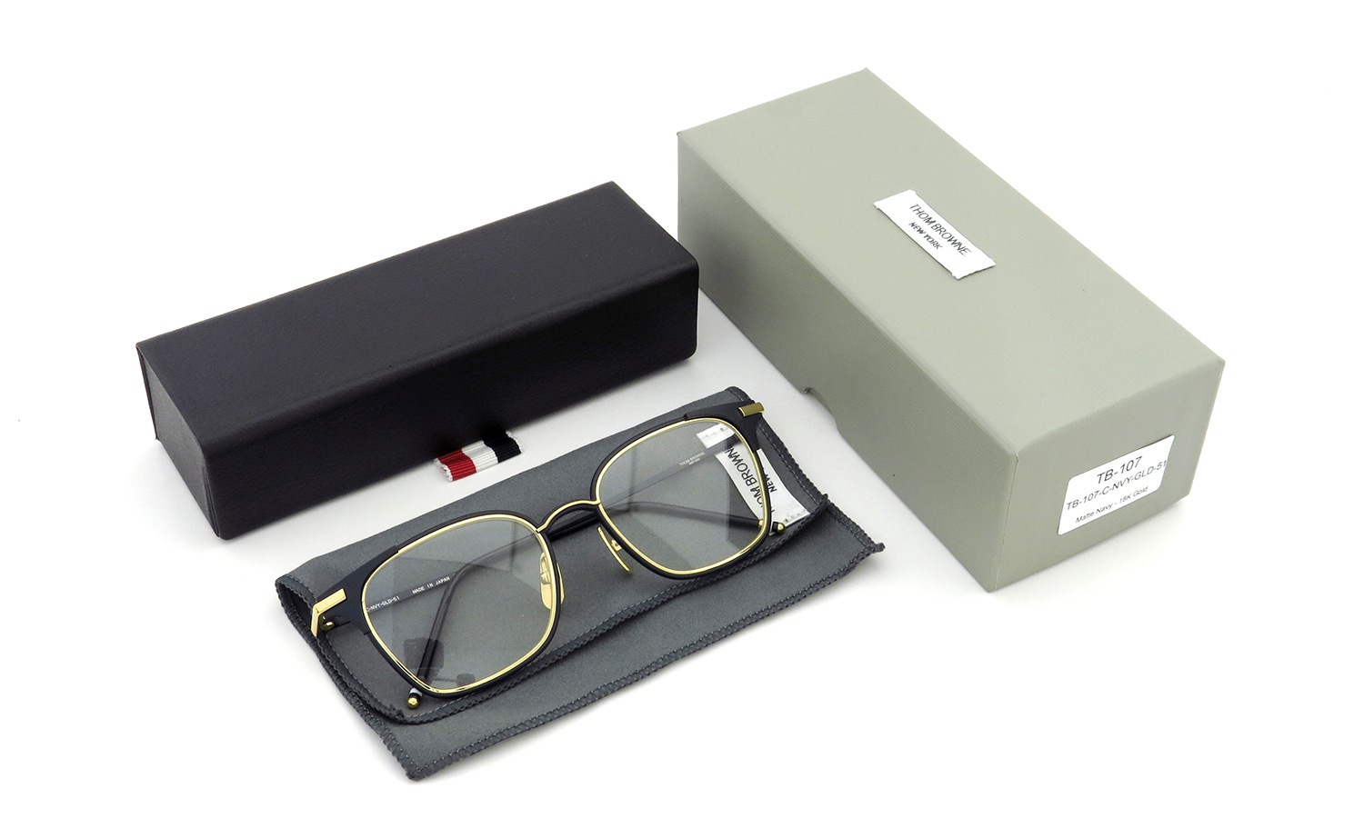 THOM BROWNE. メガネ TB-107-C NVY-GOLD 51size