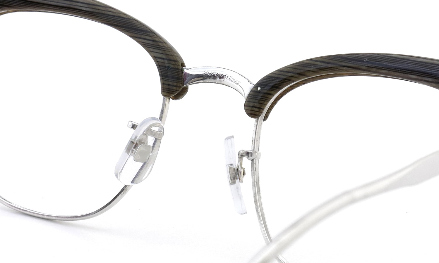 American Optical Vintage Malcolm-X type:2 1/10 12 KGFウイング鋲 Grey-Marble/White-Gold