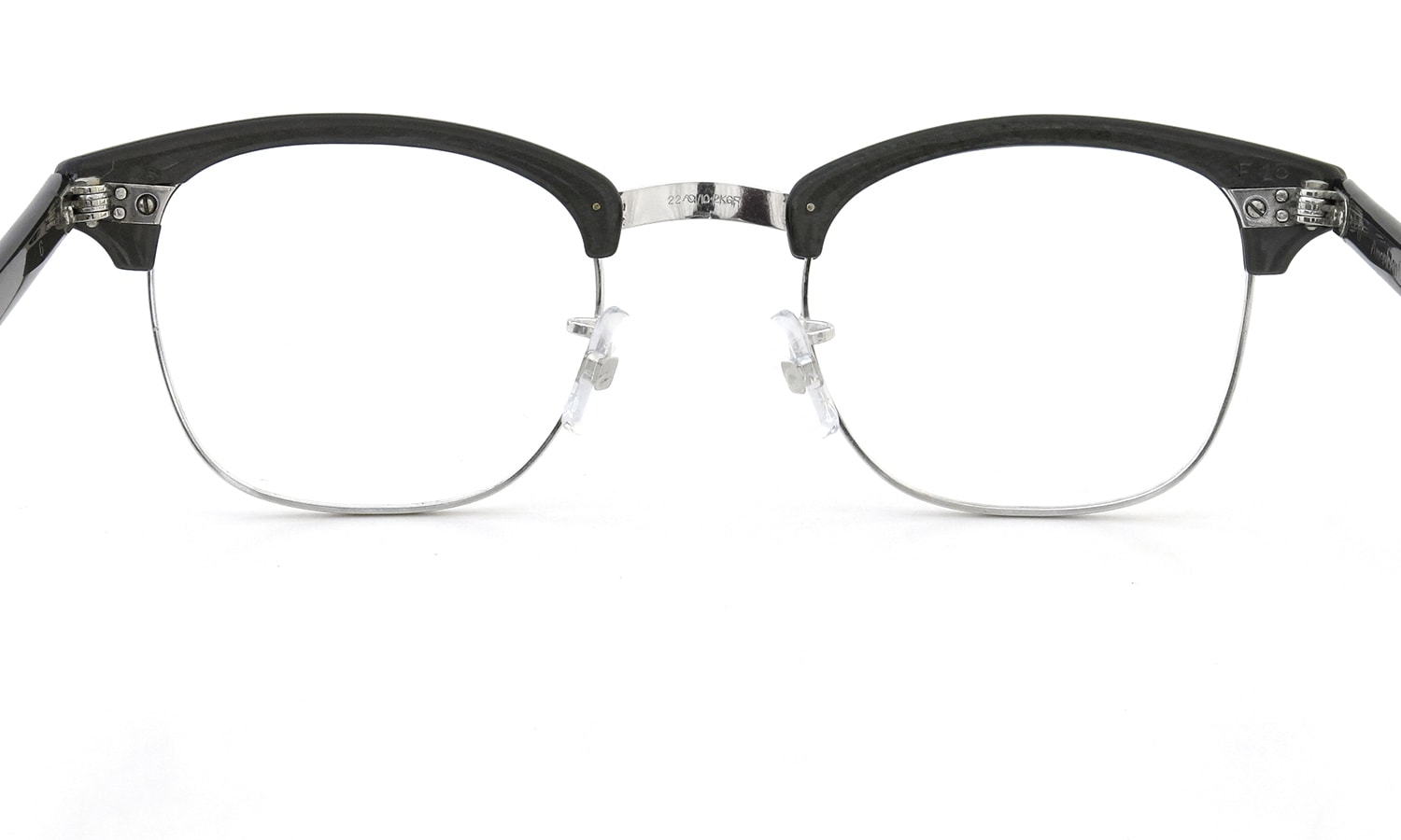 American Optical Vintage Malcolm-X type:2 1/10 12 KGFウイング鋲 Grey-Marble/White-Gold