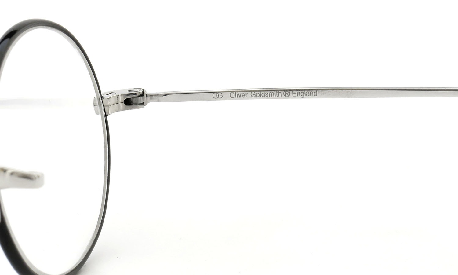 Oliver Goldsmith  ジョンレノン愛用のメガネ Oval/Pro Titanium Silver BK