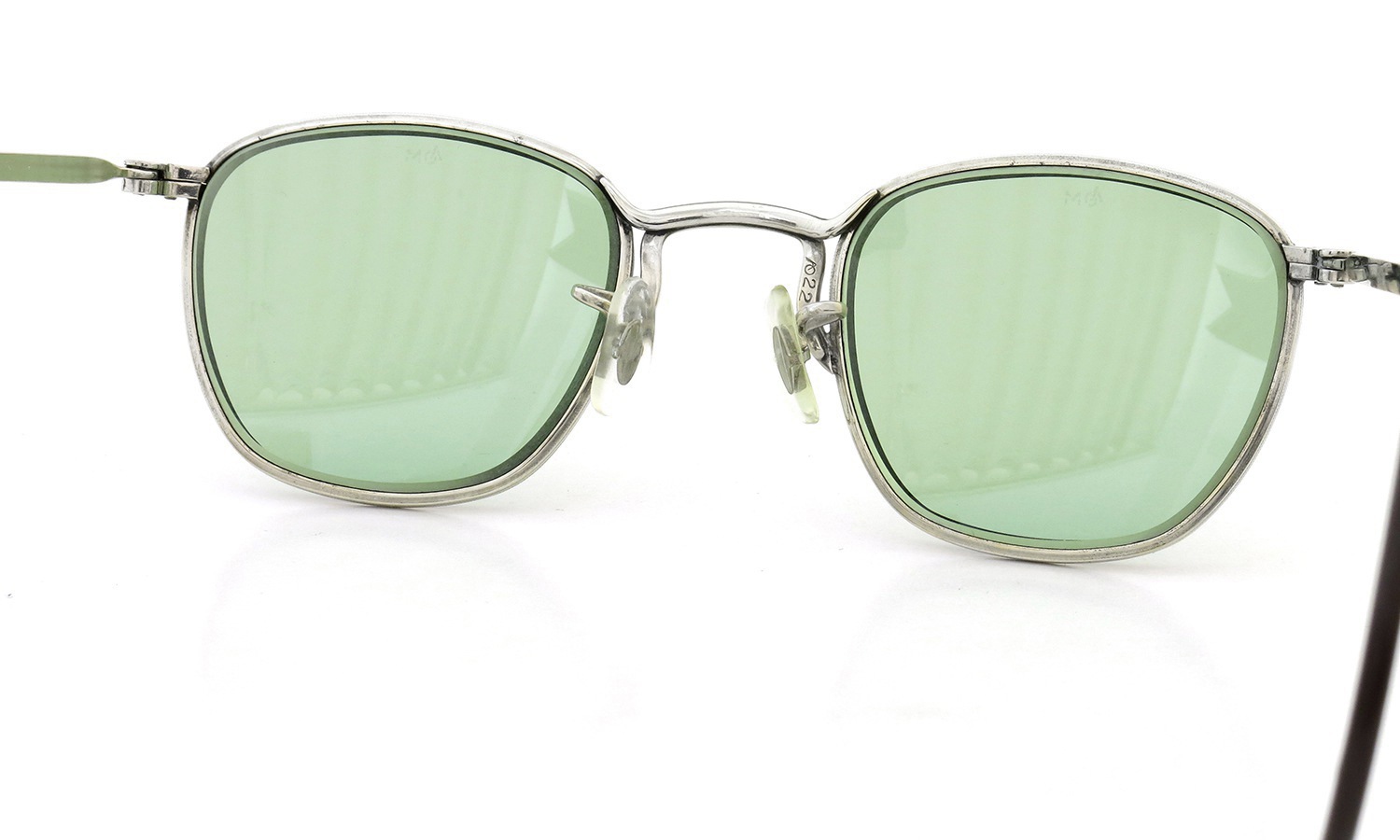 American Optical vintage 1960s AVIATOR WELLINTON with ORIGINAL GREEN GLASS LENS 46-22