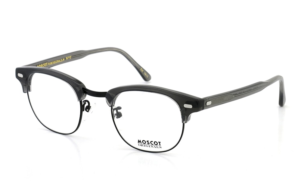 MOSCOT モスコット メガネ通販 YUKEL ユケル col.GREY/BLACK 46size (正規取扱店：ポンメガネ大宮) 正規取扱