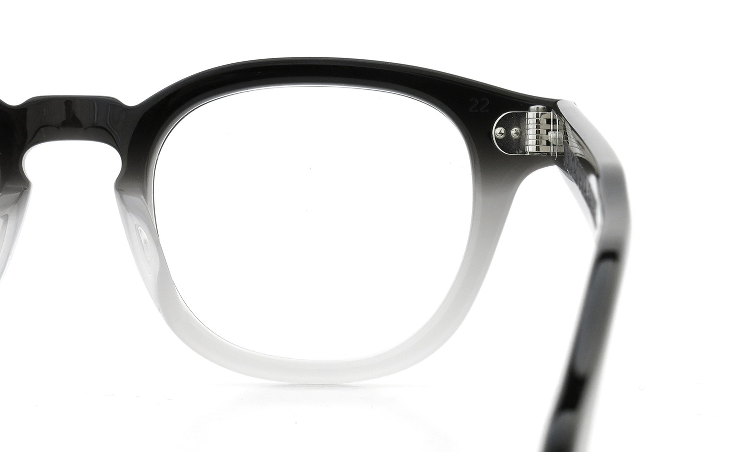 JULIUS TART OPTICAL AR-46-22 PL-002B BLACK CLEAR FADE