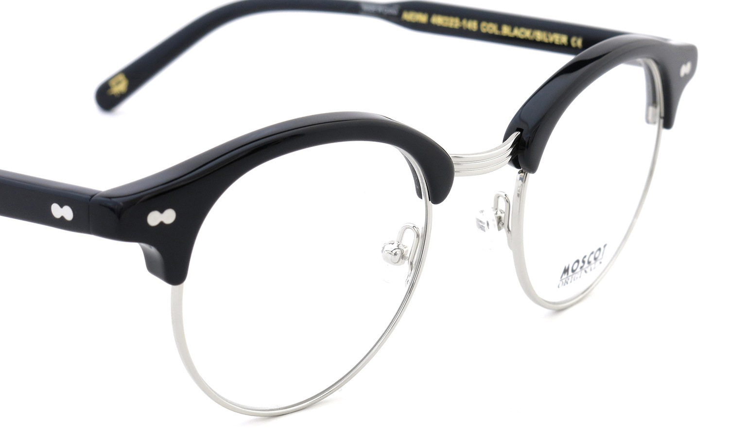 MOSCOT AIDEN col.BLACK/SILVER 46