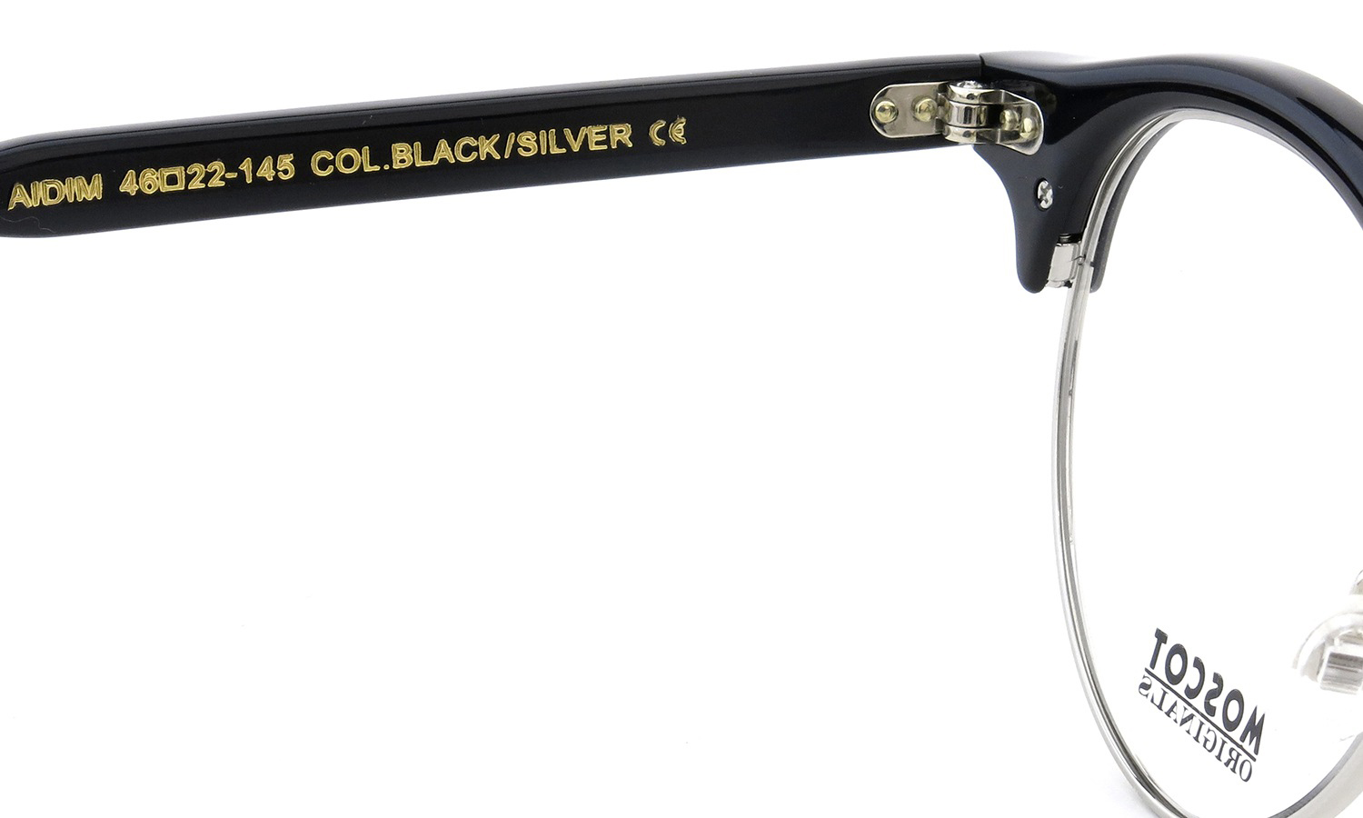 MOSCOT AIDEN col.BLACK/SILVER 46