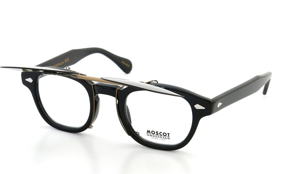 Moscot Lemtosh専用 ポンメガネオリジナル跳ね上げ式クリップオンサングラス通販 ヴィンテージグリーン 偏光レンズ アンティークゴールド
