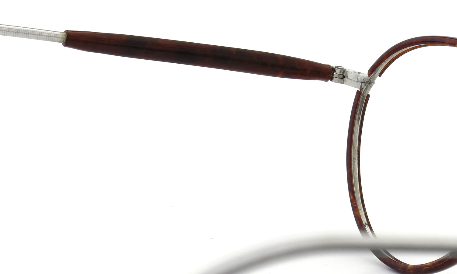 1930s-1940s BRITISH AMERICAN OPTICAL DOUBLE-BRIDGE Silver/Chestnut