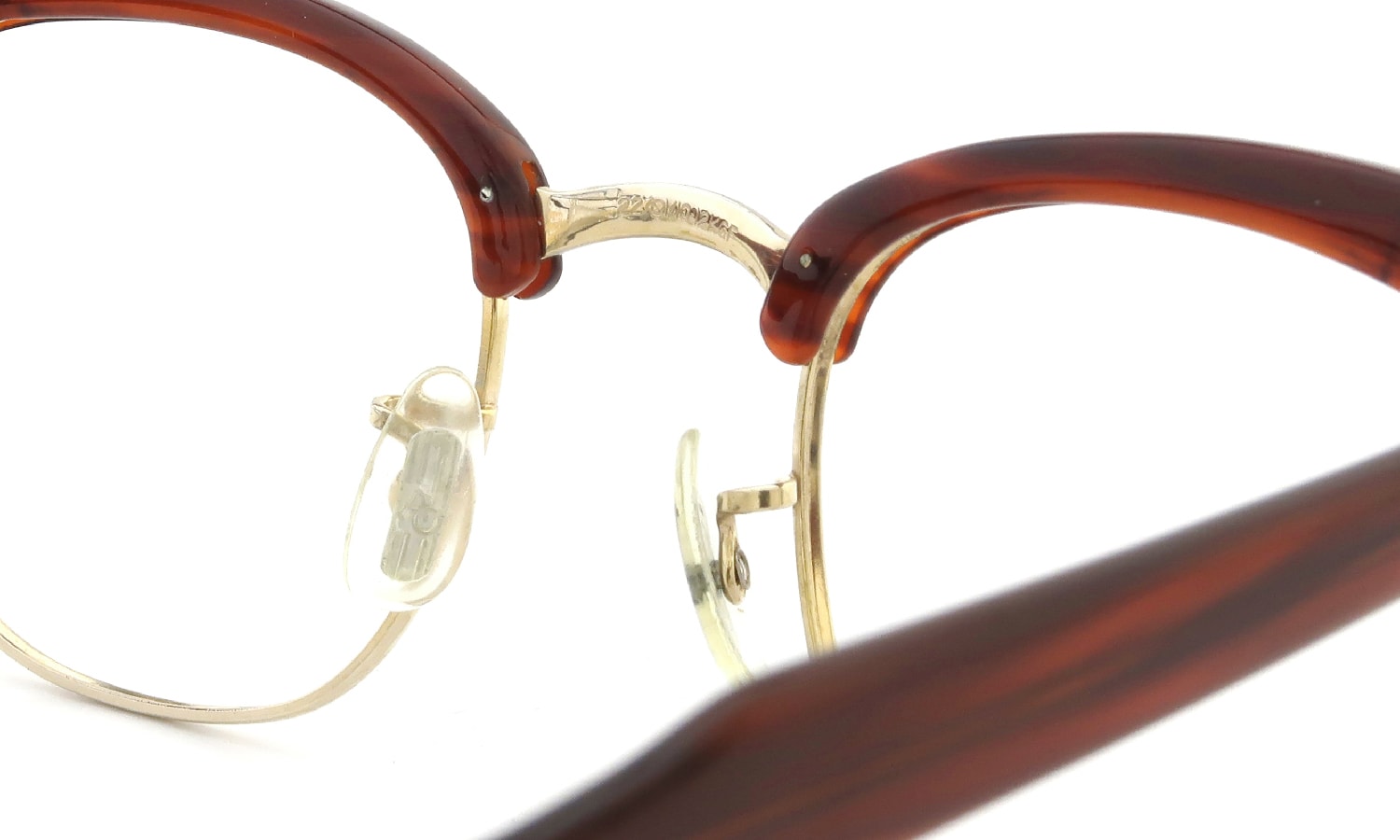 American Optical vintage MALCOLM-X type:1 MAROON/GOLD 46-22