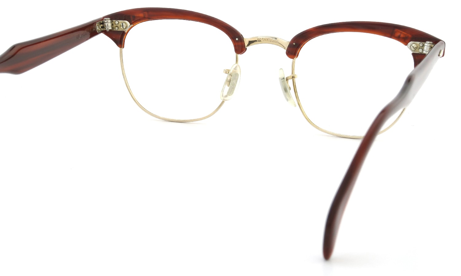 American Optical vintage MALCOLM-X type:1 MAROON/GOLD 46-22