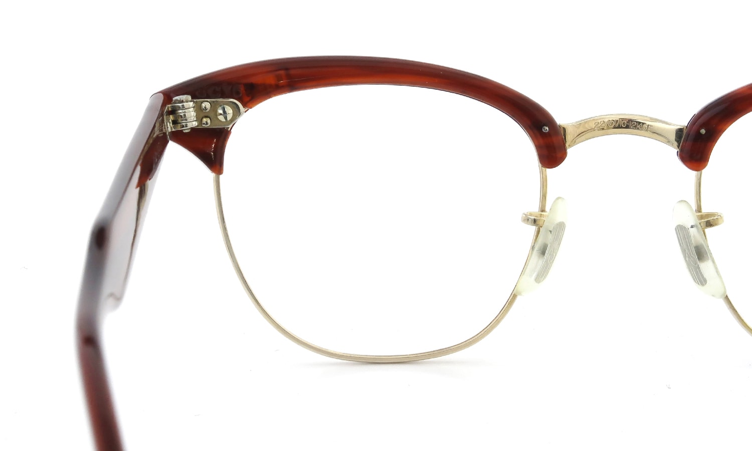 American Optical vintage MALCOLM-X type:1 MAROON/GOLD 46-22