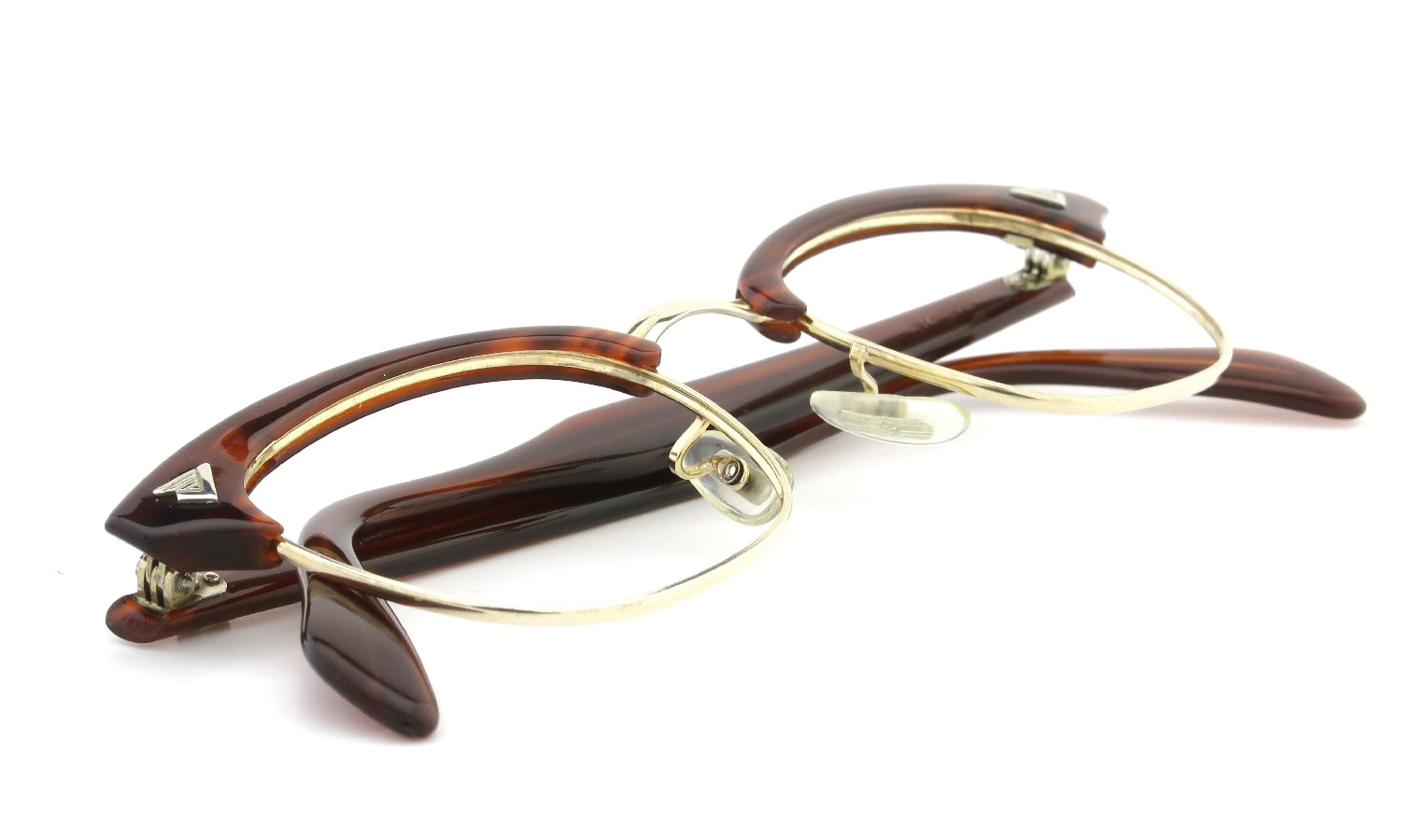 American Optical vintage MALCOLM-X type:1 MAROON/GOLD 46-22