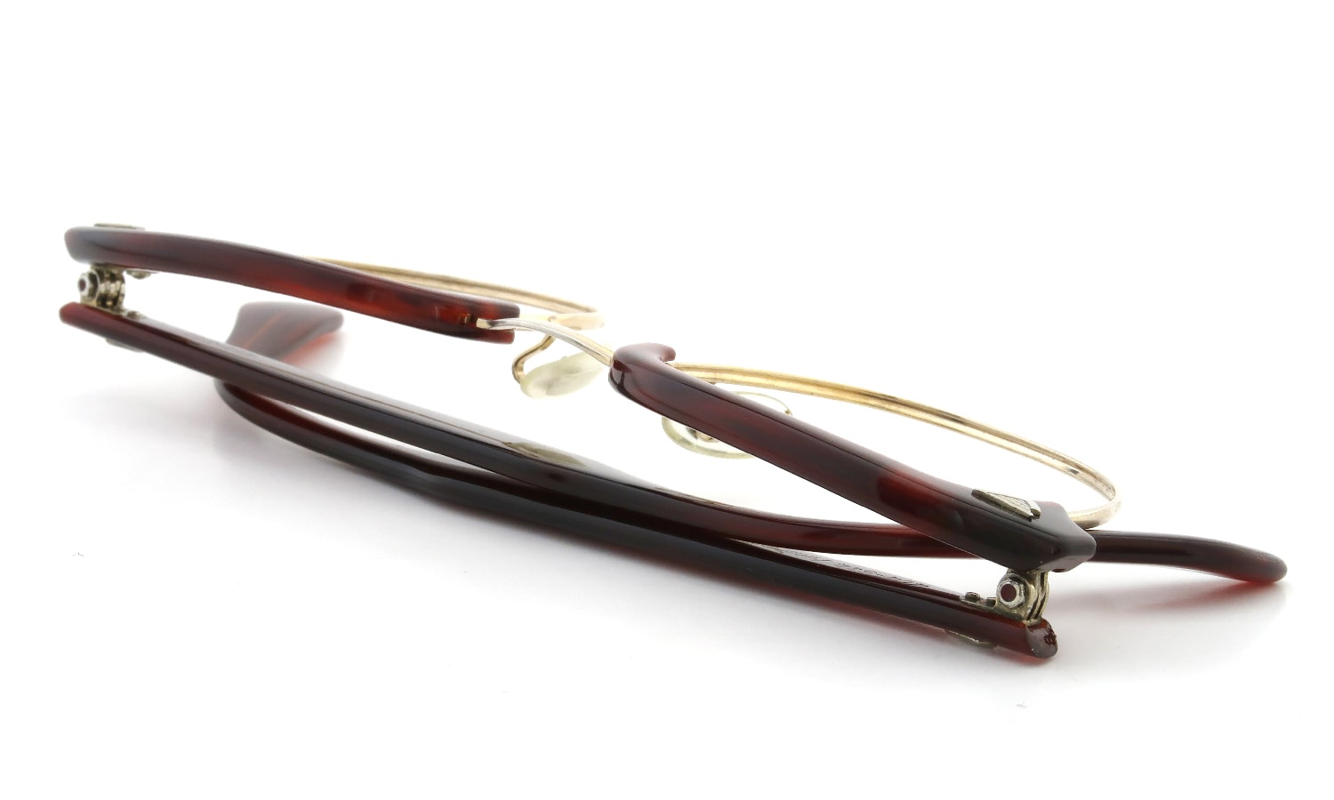 American Optical vintage MALCOLM-X type:1 MAROON/GOLD 46-22