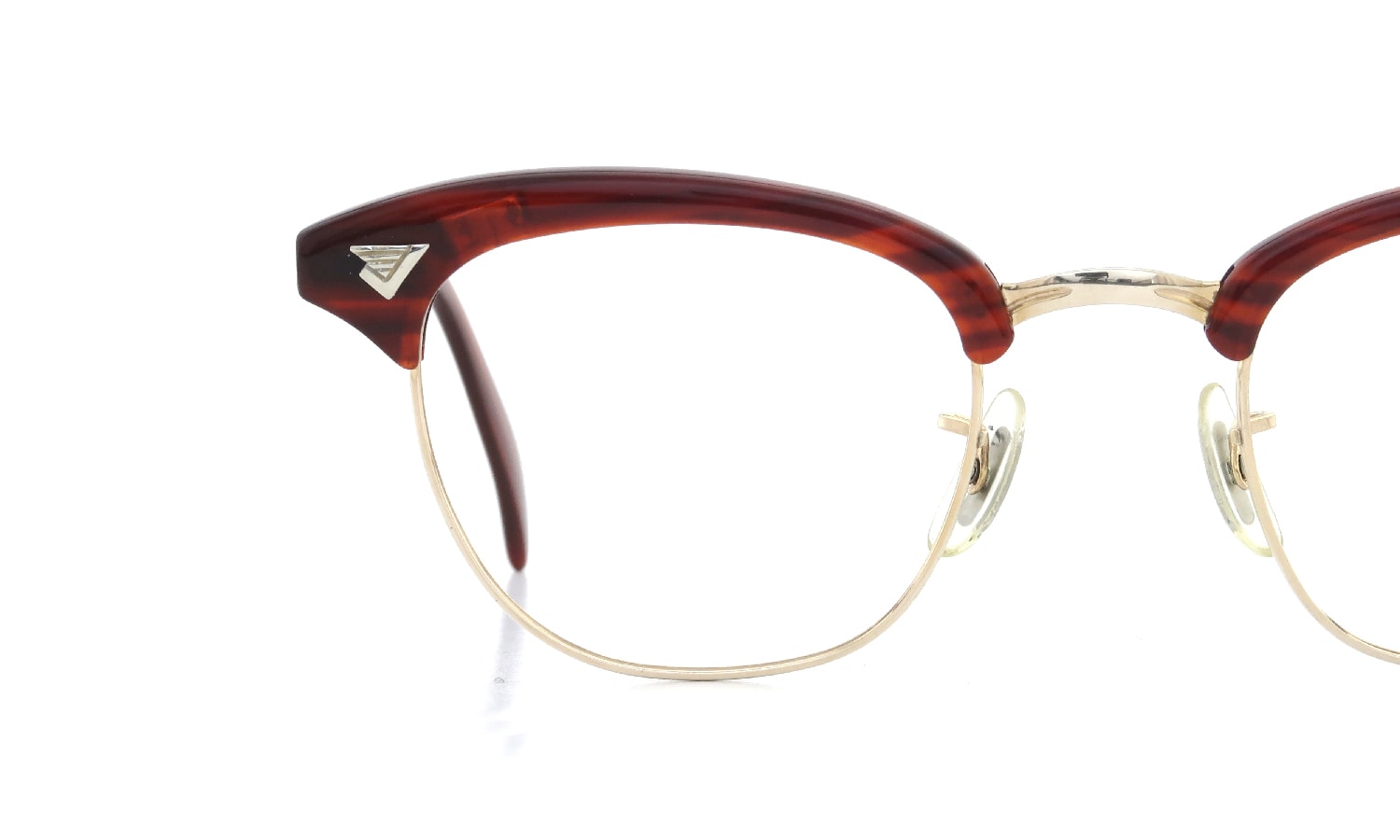 American Optical vintage MALCOLM-X type:1 MAROON/GOLD 46-22