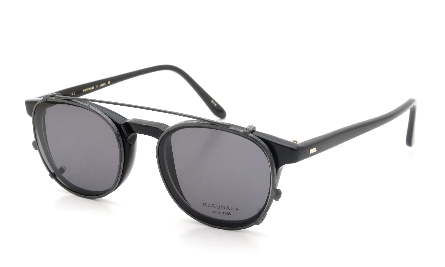 Masunaga G M S 増永眼鏡 メガネ クリップオンサングラス通販 Gms 07 19 Blk Blk 海外限定45サイズ Clipon 39 取扱店 浦和 正規取扱
