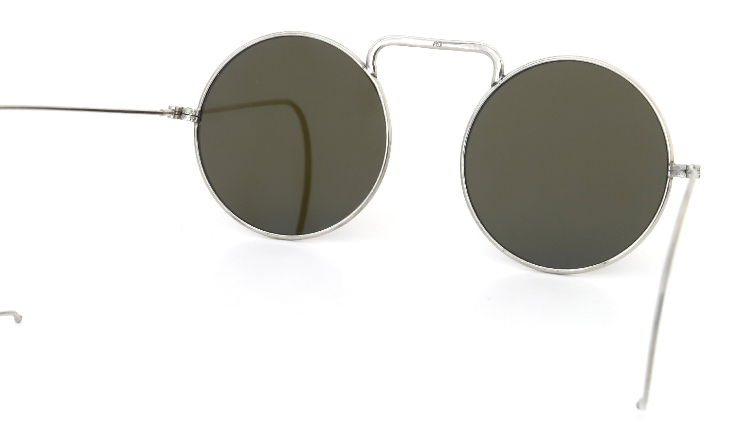 American Optical 推定1910-1920s UPPER BRIDGE ROUND ORIGINAL-FLAT-DARK-GREEN-GLASS-LENS