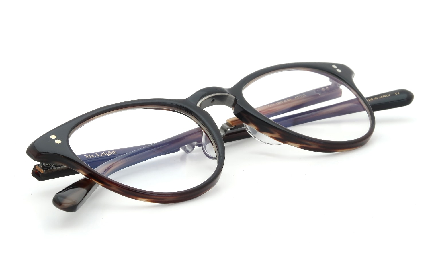 Mr.Leight RUNYON C BLACK TORTOISE 47size