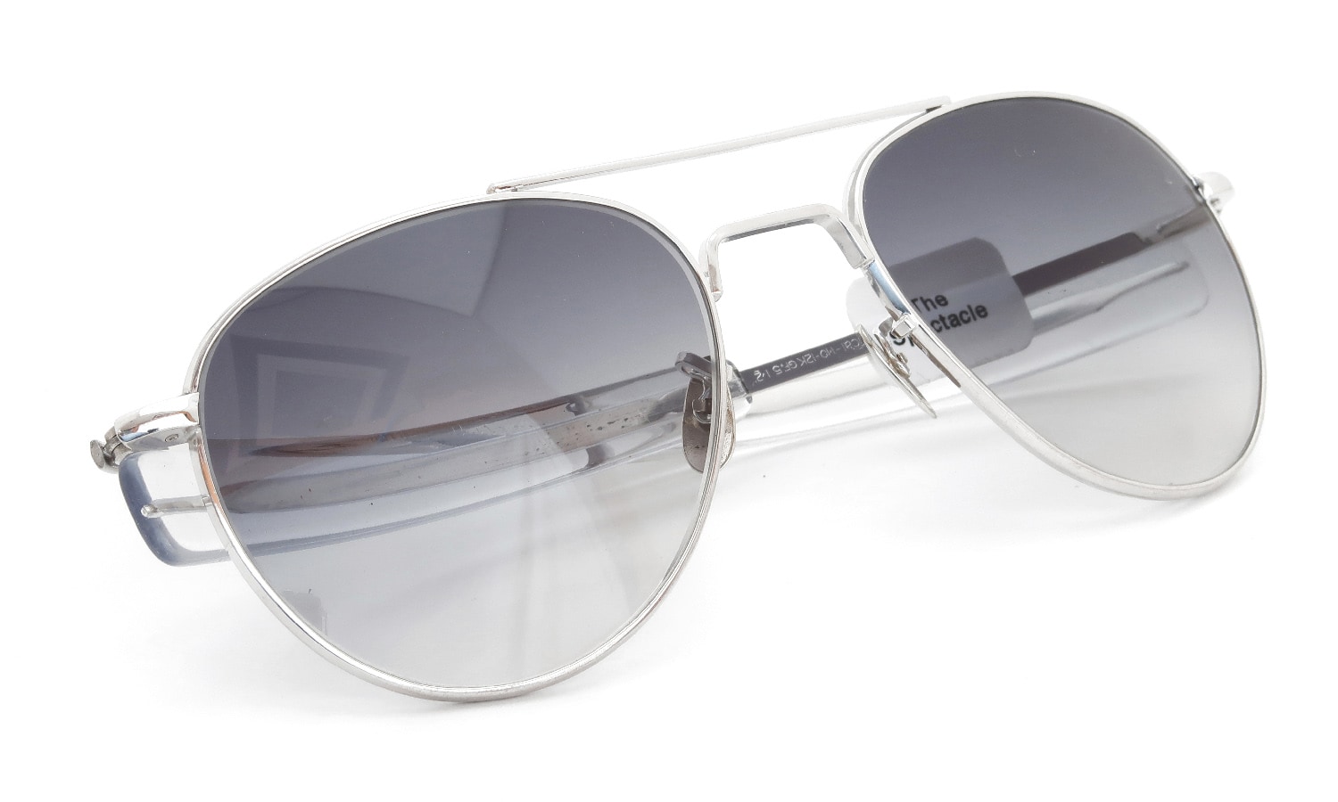 American Optical vintage 1950s Mid-Century-Modern-Pilot White-Gold 1/10 12KGF Grey-Gradation-Lens 12kPads