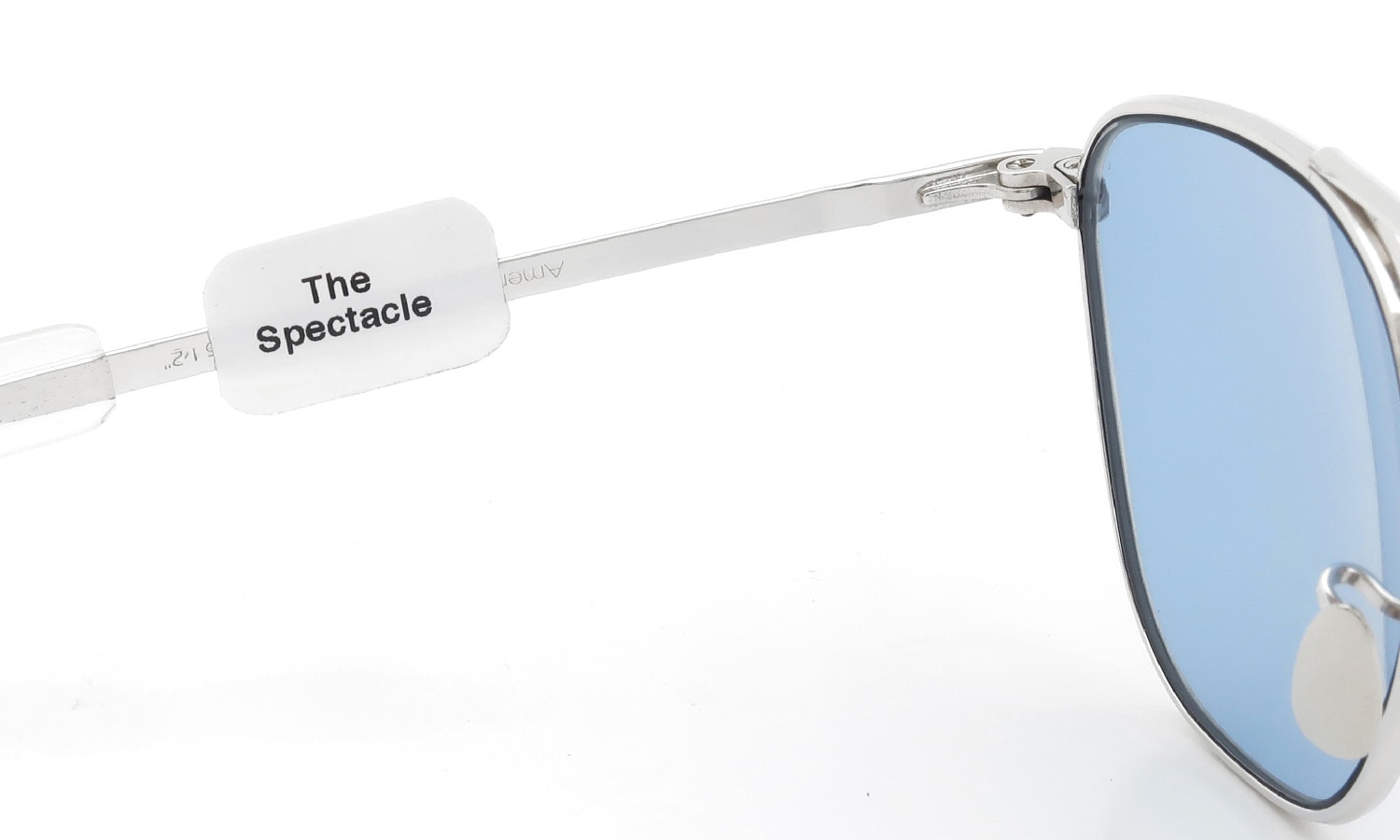 American Optical vintage Mid-Century-Modern-Pilot White-Gold 1/10 12KGF Light-Blue-Lens