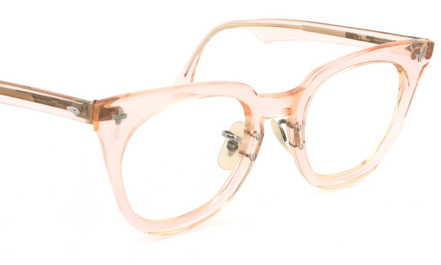 Bausch&Lomb vintage SAFETY CRYSTAL-PINK クロス鋲 48-22