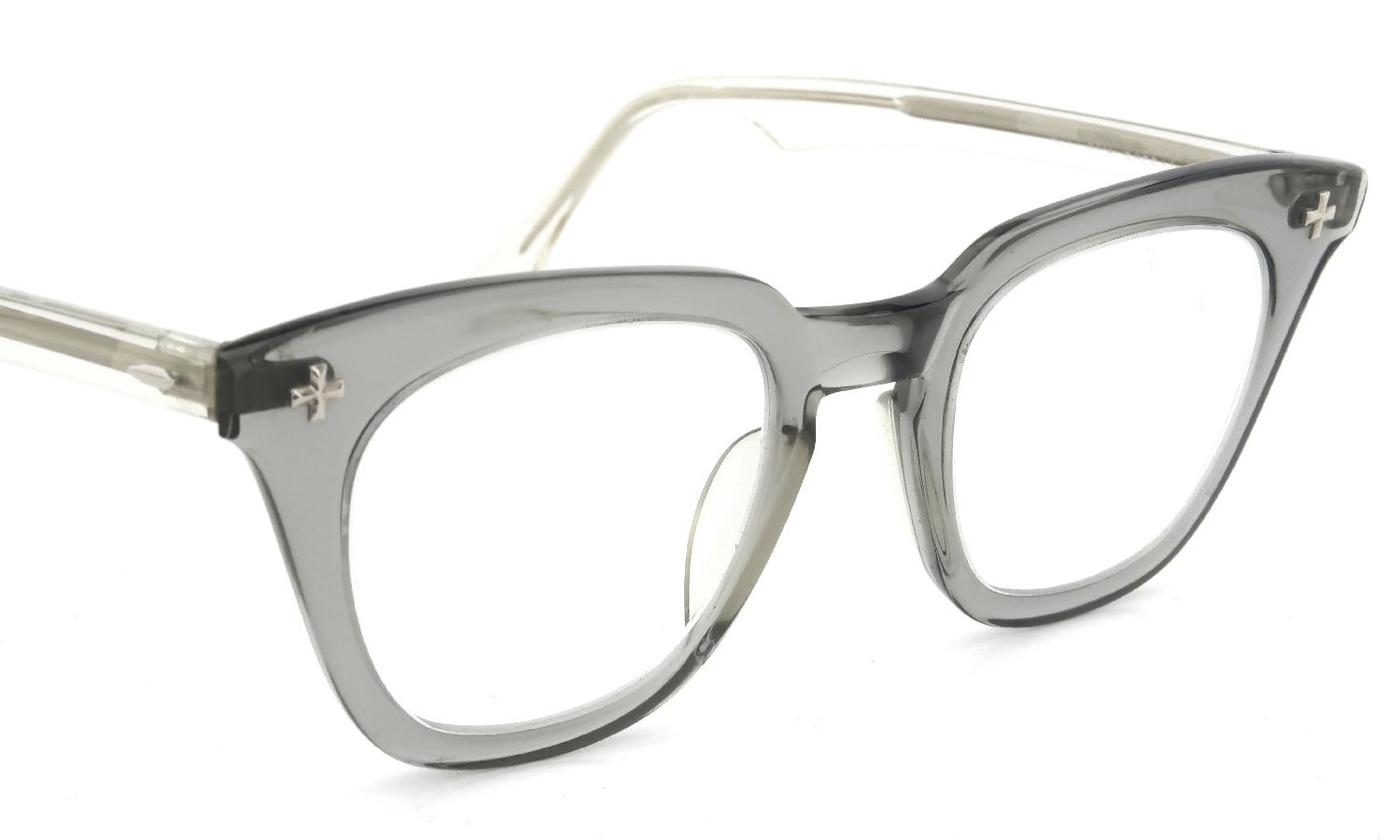 Bausch&Lomb vintage SAFETY CRYSTAL-GREY/GREY-CLEAR クロス鋲 48-22