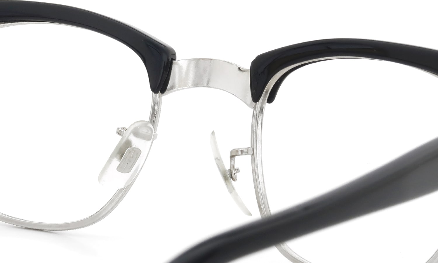 American Optical 1960s〜1980s Brow Combination AO鋲 Black/Silver 46-22