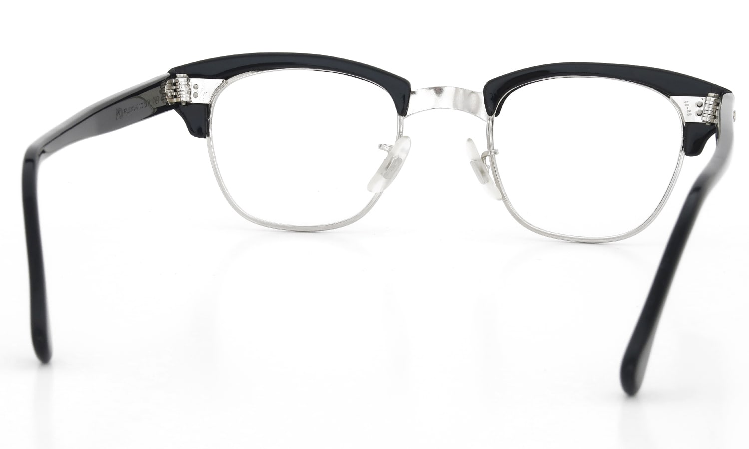 American Optical 1960s〜1980s Brow Combination AO鋲 Black/Silver 46-22