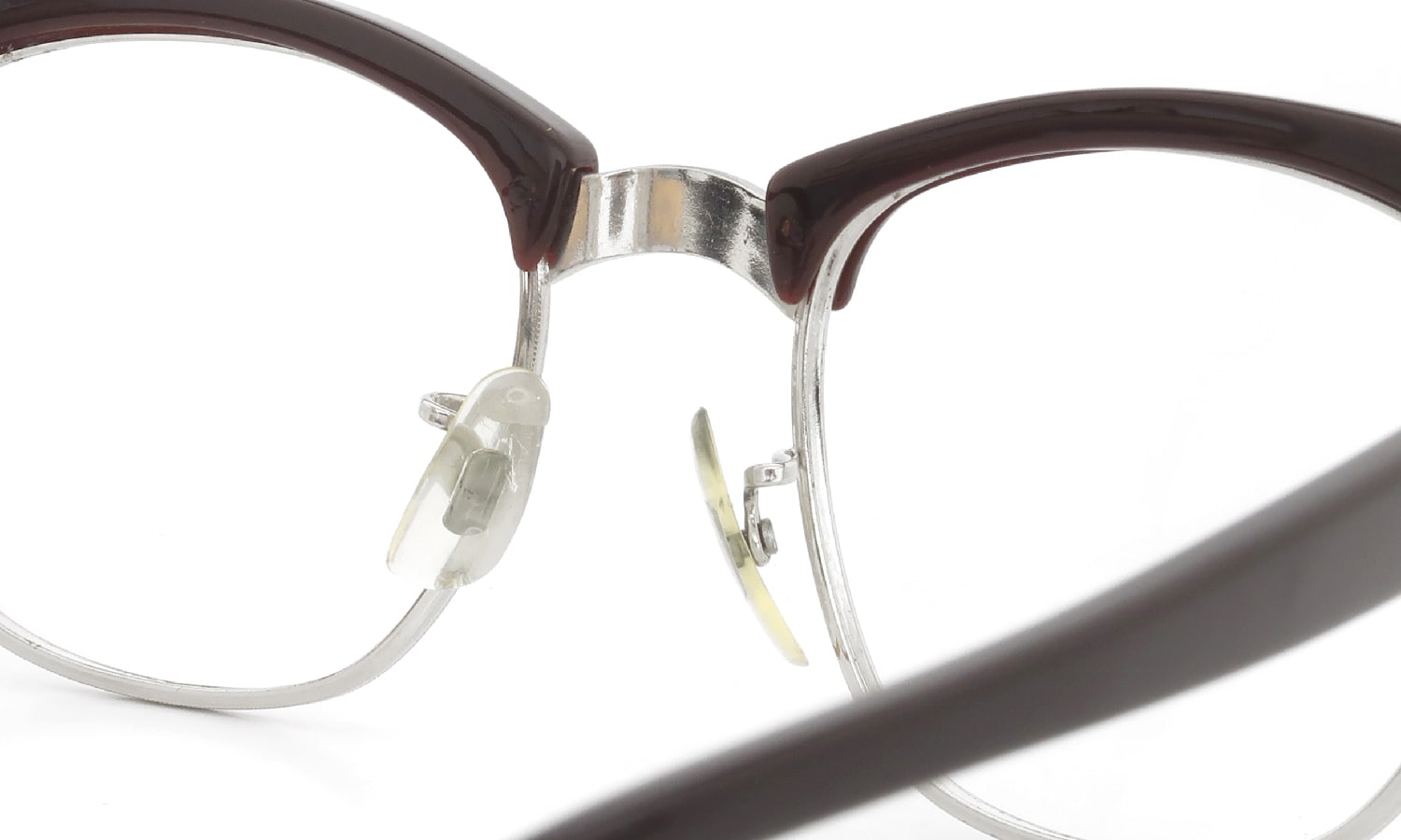 American Optical 1960s〜1980s Brow Combination AO鋲 Brown/Silver 48-20