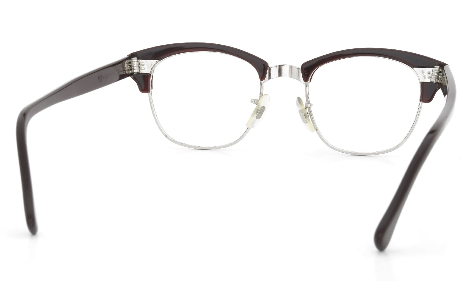 American Optical 1960s〜1980s Brow Combination AO鋲 Brown/Silver 48-20