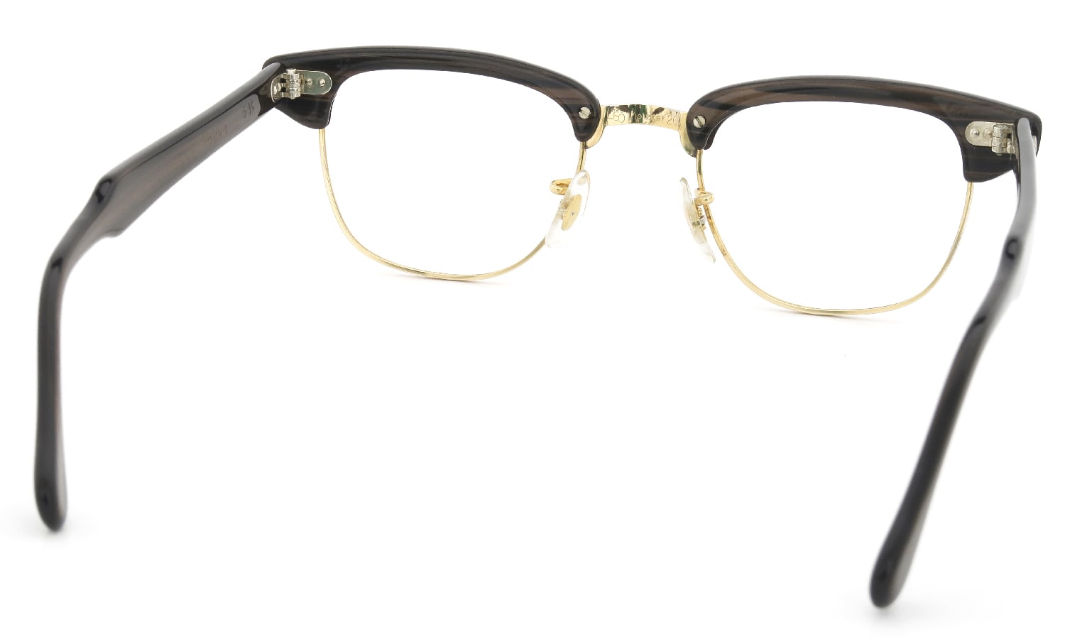 US Optical 1960s BROW Brown-Sasa/Yellow-Gold 44-20