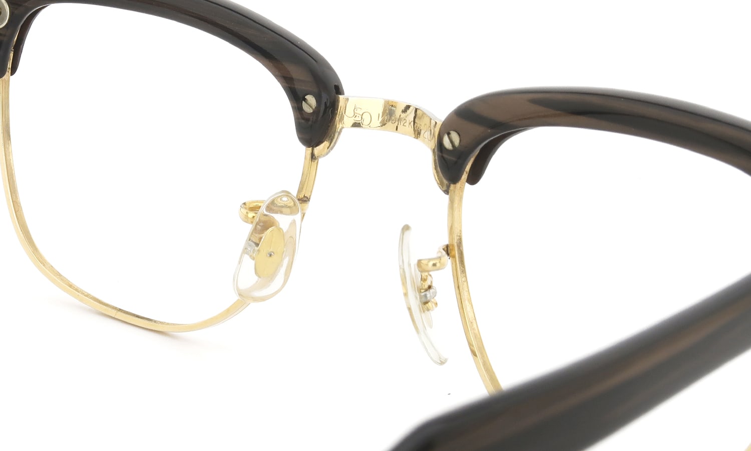 US Optical 1960s BROW Brown-Sasa/Yellow-Gold 44-20