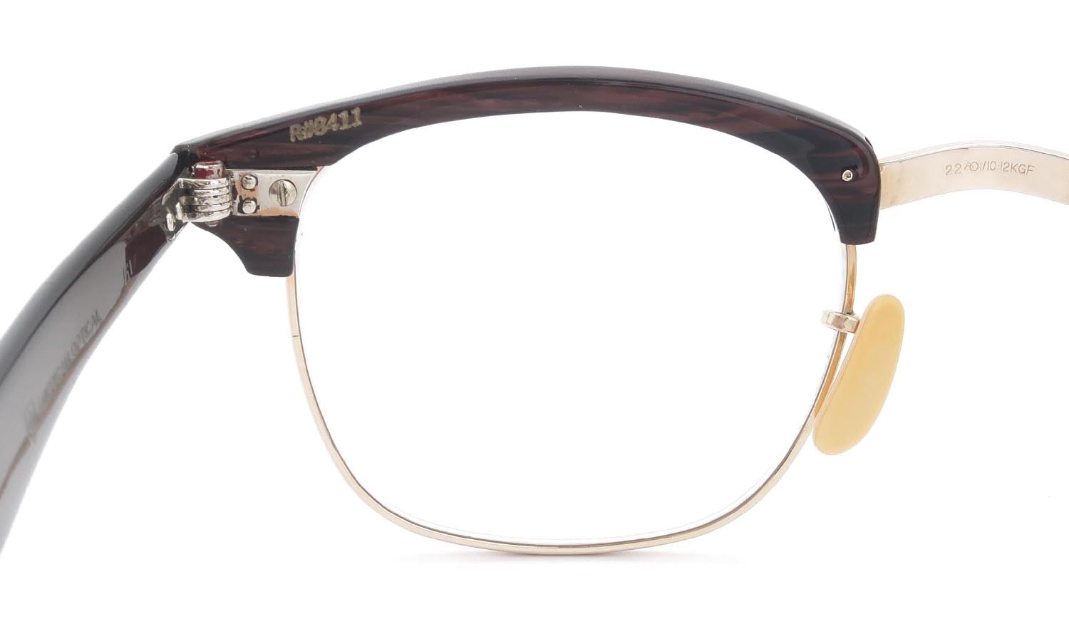 American Optical 1950s〜1960s A600 Combination REDWOOD-GOLD 1/10 12KGF 46-22