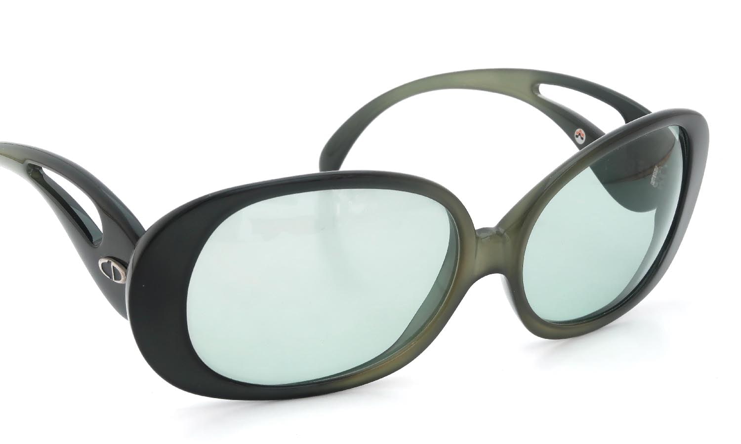 Vintage Christian Dior 1970s 744 Optyl Twe-tone-Green