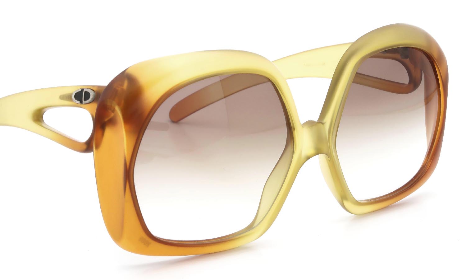 Vintage Christian Dior 1970s 2005 Optyl Matte-Yellow-Amber