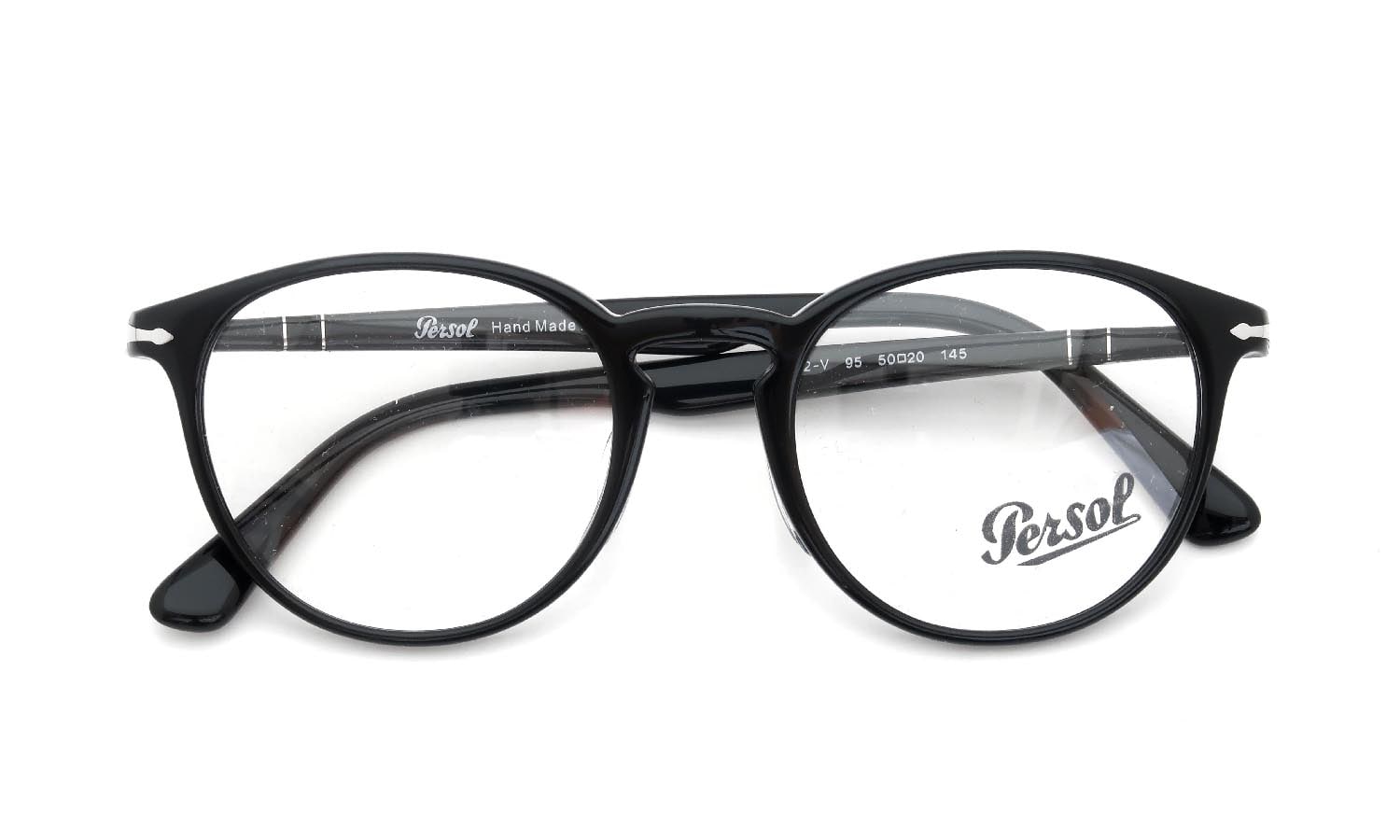 Persol ペルソール メガネ通販 3212 V 95 ブラック 50size アジア仕様パッド