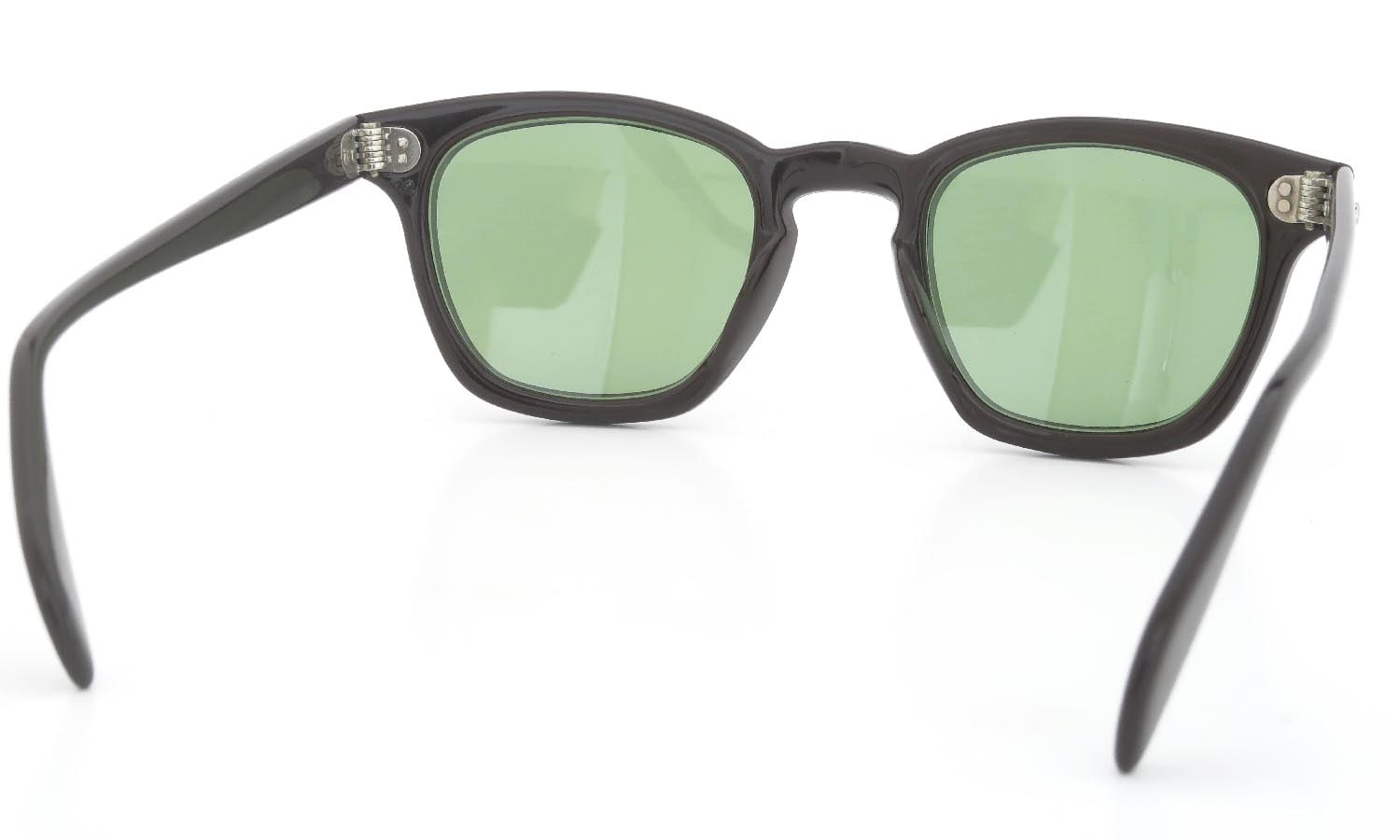 AO vintage Sunglasses AO鋲 Square Chocolate 46-22 Original-Green-Lens