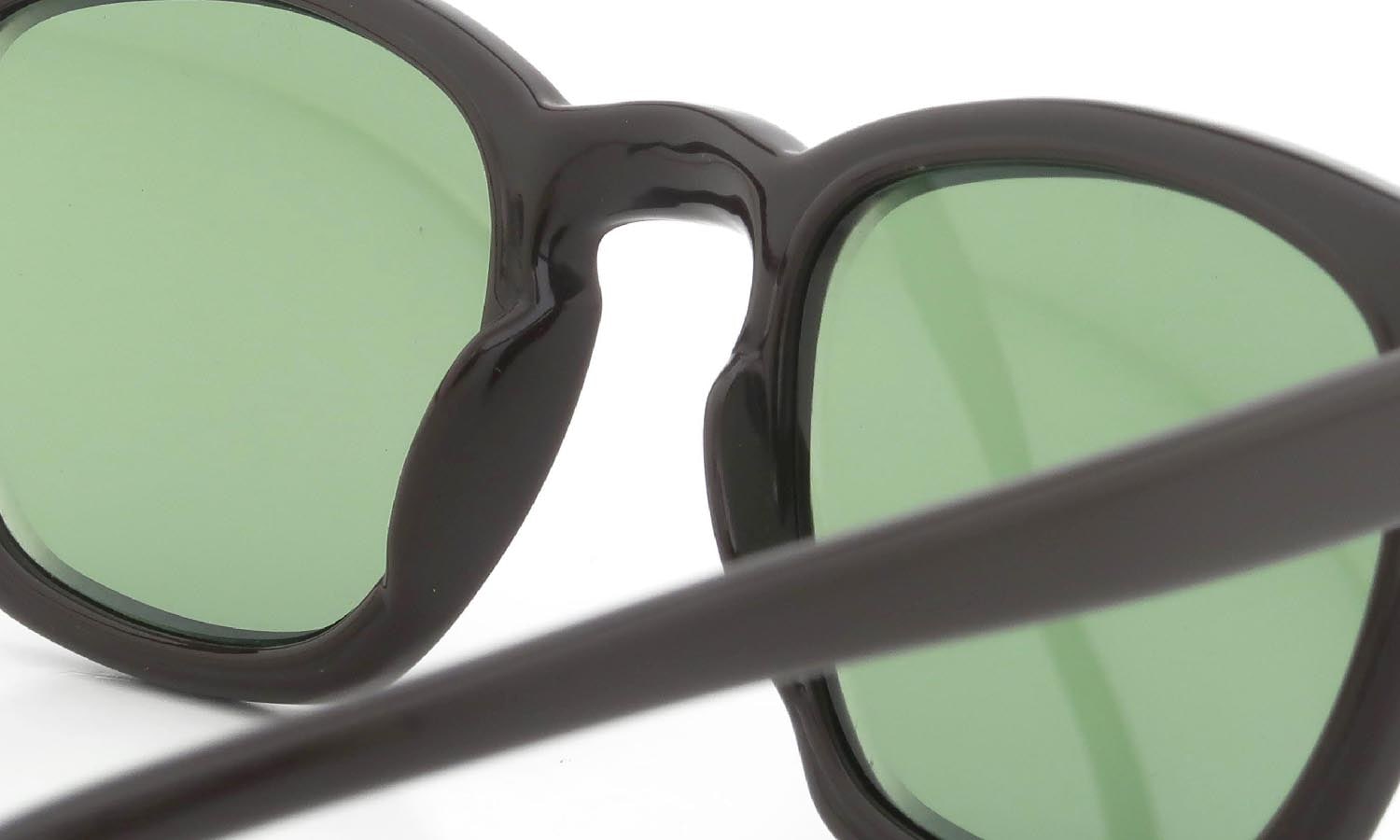 AO vintage Sunglasses AO鋲 Square Chocolate 46-22 Original-Green-Lens