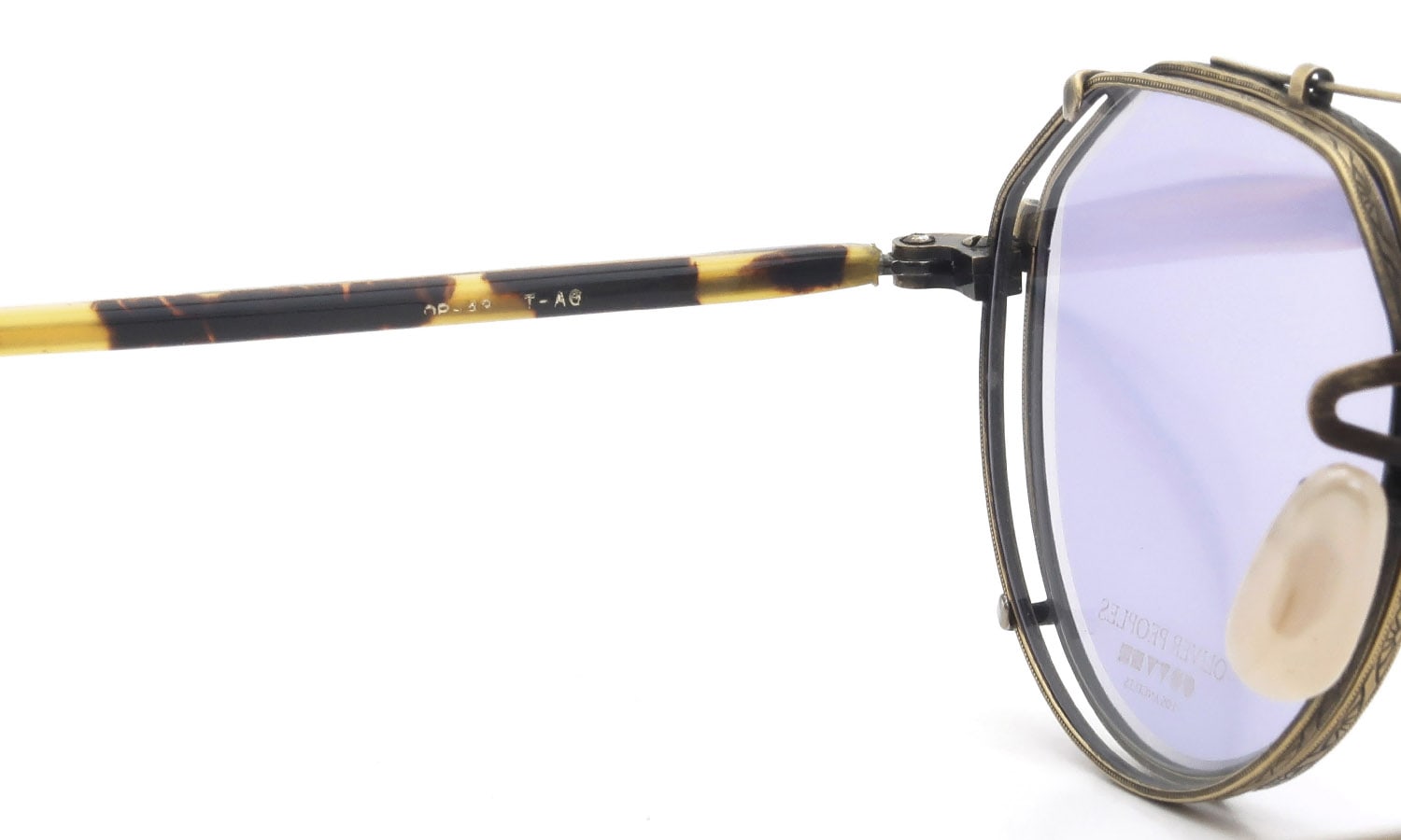 OLIVER PEOPLES 1990's OP-43 T-AG with clip LightPurpleLens