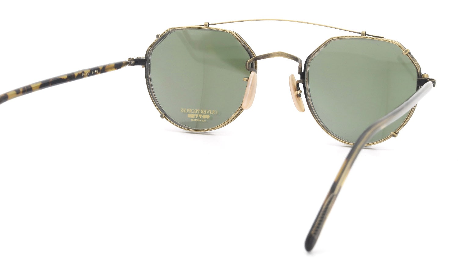 OLIVER PEOPLES 1990's OP-43 T-AG with clip GreenLens