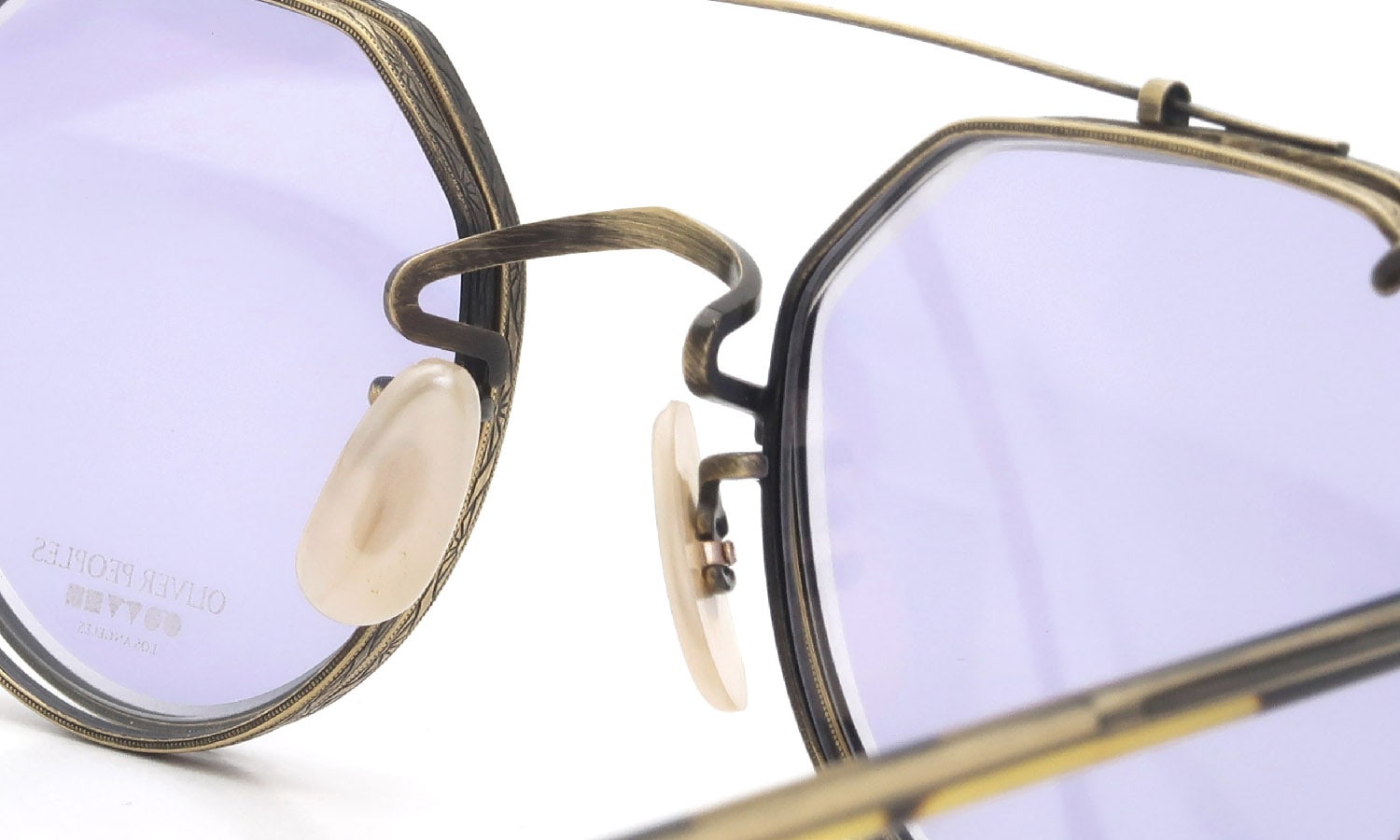 OLIVER PEOPLES 1990's OP-43 T-AG with clip LightPurpleLens