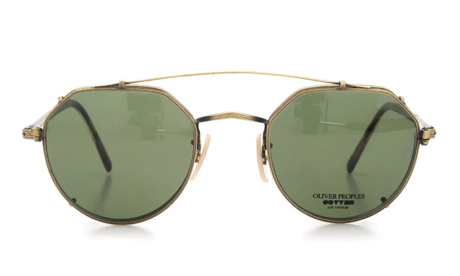 OLIVER PEOPLES 1990's OP-43 T-AG with clip GreenLens