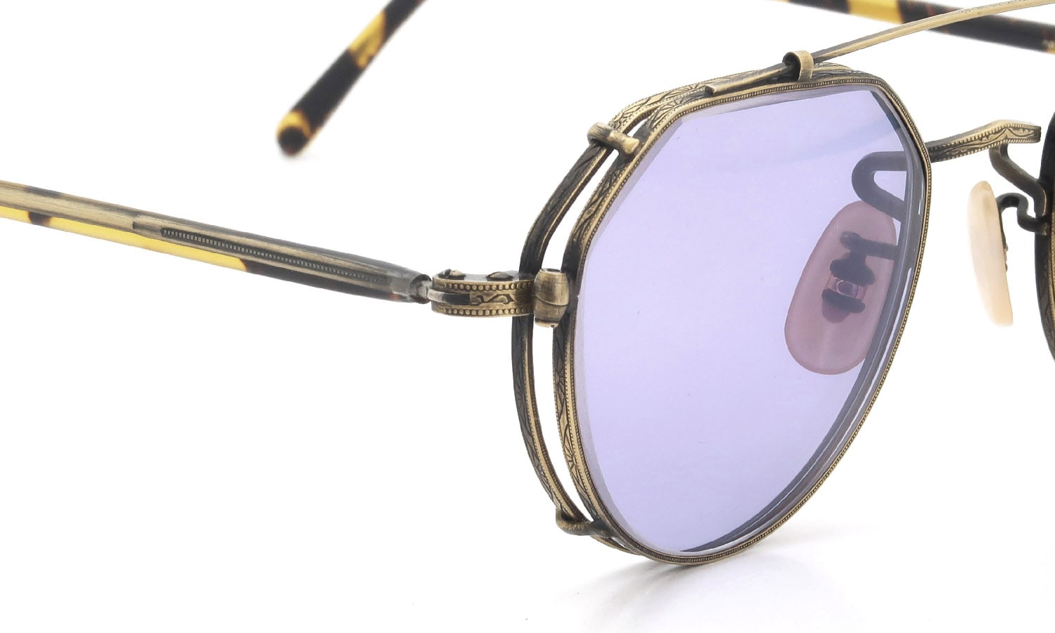 OLIVER PEOPLES 1990's OP-43 T-AG with clip LightPurpleLens