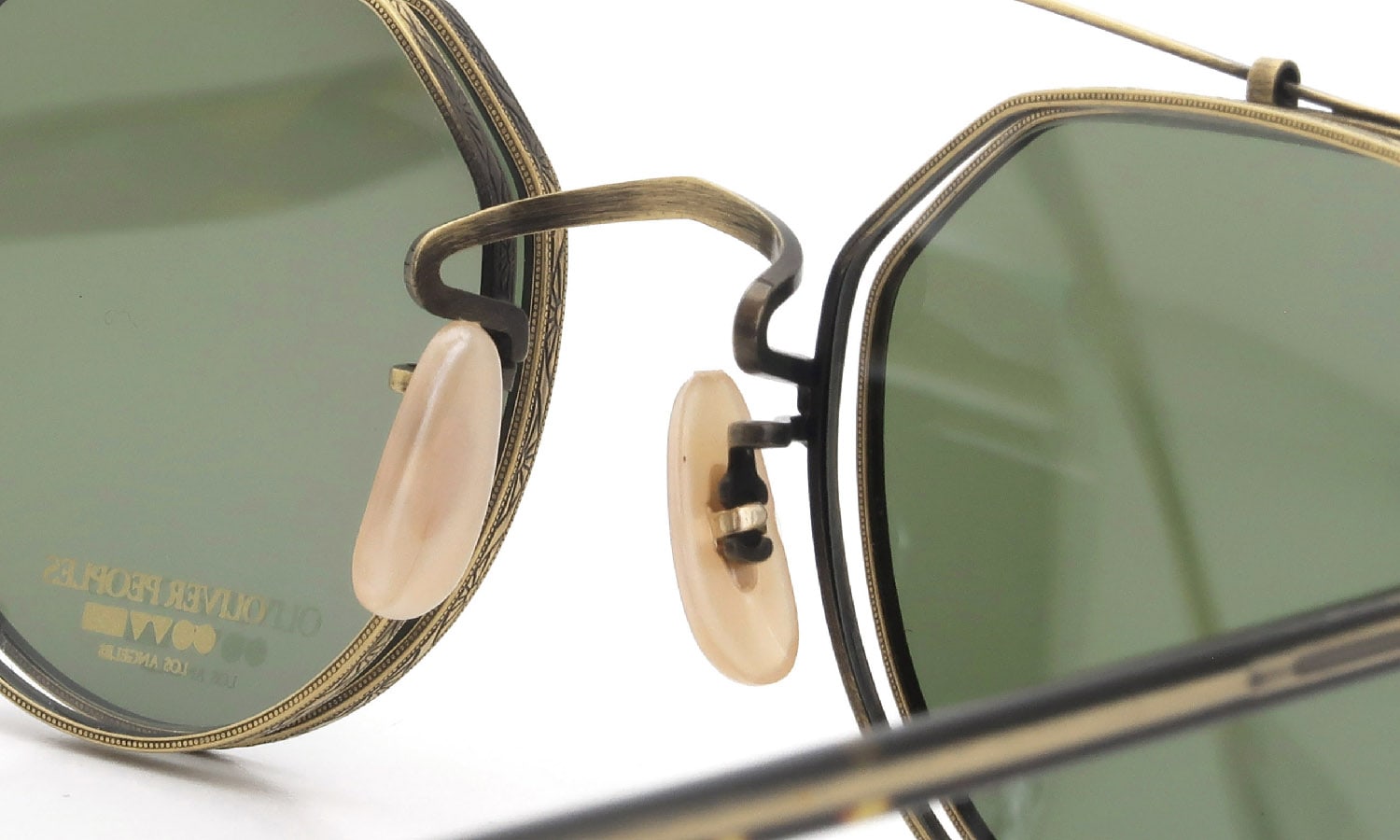 OLIVER PEOPLES 1990's OP-43 T-AG with clip GreenLens