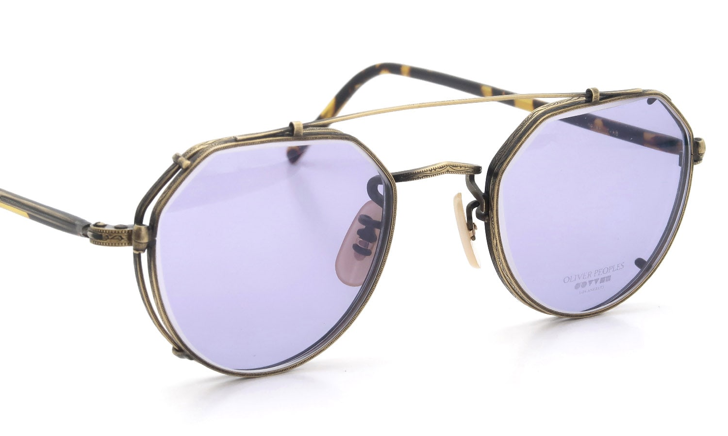 OLIVER PEOPLES 1990's OP-43 T-AG with clip LightPurpleLens